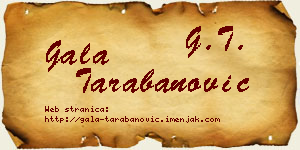 Gala Tarabanović vizit kartica